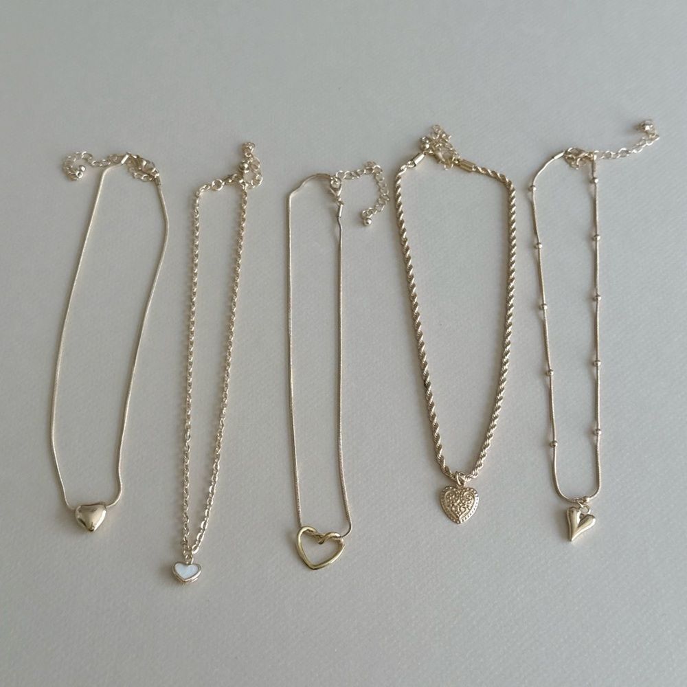 Heart Pendant Necklace Set S1100 - Picture 2 of 3